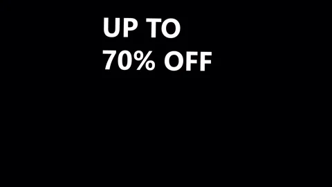 Black White Text Animation: 70% OFF Sale Black Friday Video Footage. Stock Footage 319905861