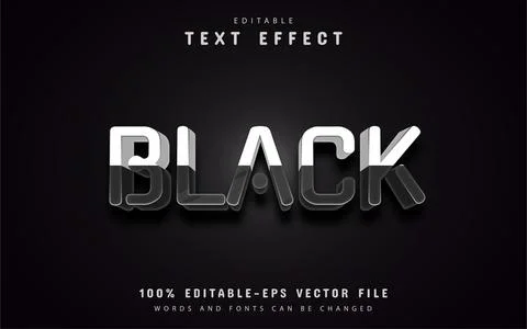 Black white text effects Stock Illustration