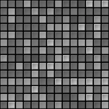 Black &amp; white tile seamless texture イラスト素材