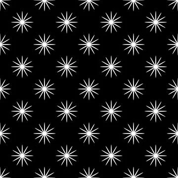 Black white tiny floral pattern    Stock Illustration