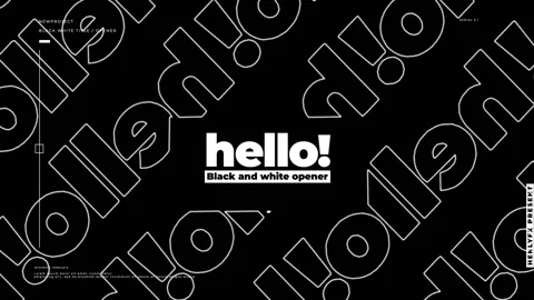 Black White Titles Opener Stock After Effects