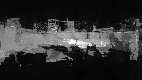 Black White Torn Paper Grunge Collage Seamless Loop Stock-Footage 328383207