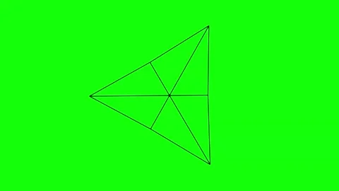 Black White Triangle Horizontal 16:9 Green Screen Video stock 340461112