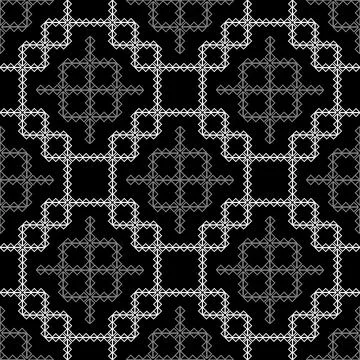 Black white tribal fabric pattern         Stock Illustration