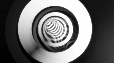 Black white tunnel Video stock 32185492