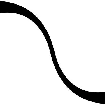 Black white wave curve minimal composition fluid motion pattern Stock Illustration