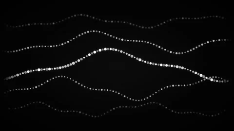 Black White Wavy Dots Abstract Background 動画素材 344257679