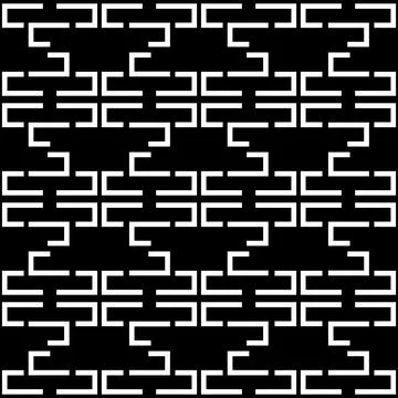 Black white zig zag aztec fabric pattern          Illustrazione stock