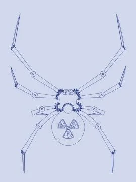 Black widow bot Stock Illustration