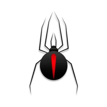Black widow spider Illustrazione stock