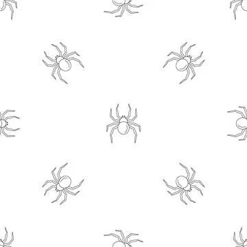 Black widow spider pattern seamless Stock Illustration