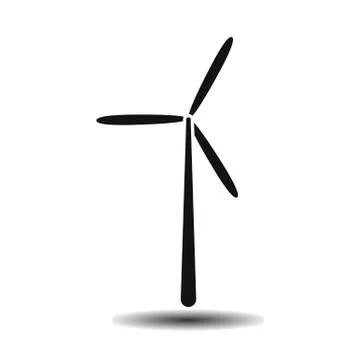 Black wind generator Stock Illustration