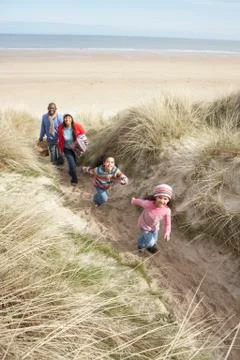 Black winter beach Stock Photos