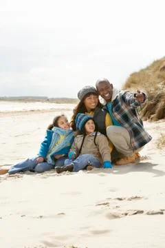 Black winter beach Stock Photos
