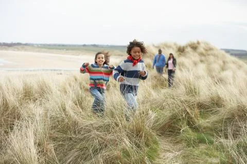 Black winter beach Stock Photos