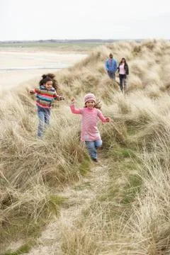 Black winter beach Stock Photos