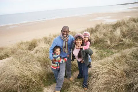Black winter beach Stock Photos