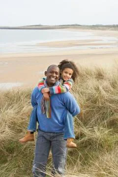 Black winter beach Stock Photos
