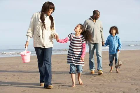 Black winter beach Stock Photos