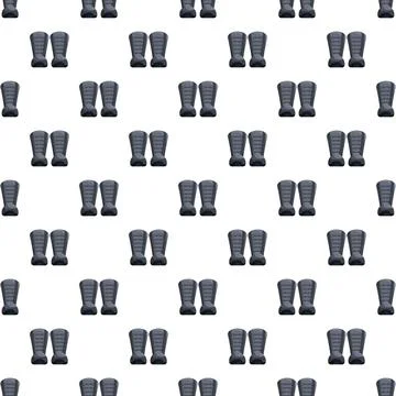 Black winter boots shoe store seamless pattern Illustrazione stock