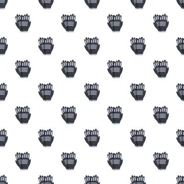 Black winter gloves repeating pattern design イラスト素材