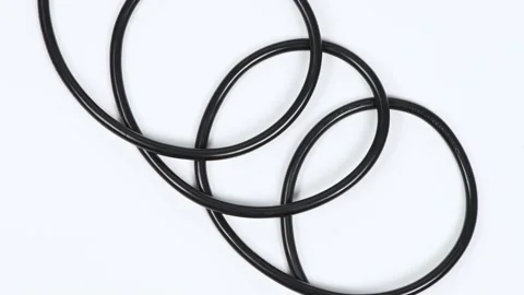 Black wire isolated on white. Top view. Loop motion. Rotation 360. Stock Footage 168532917