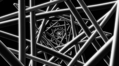 Black Wire - Stylish Geometric Motion Background Video Loop 動画素材 95586734