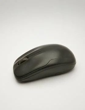 BLACK WIRELES COMPUTER MOUSE Stock Photos