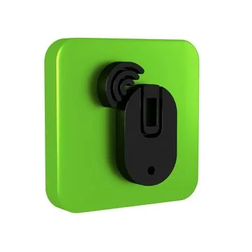 Black Wireless computer mouse icon isolated on transparent background. Opti.. Stock Illustration