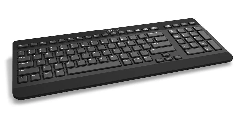 Black wireless keyboard Illustrazione stock