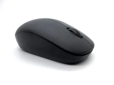 Black wireless mouse Foto stock