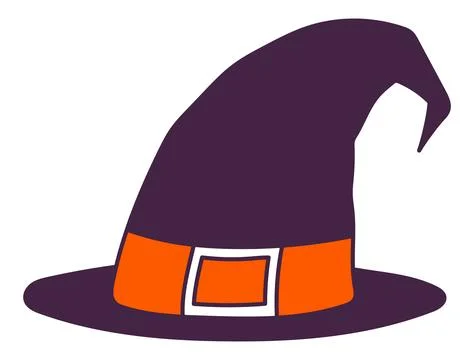 Black witch hat illustration Stock Illustration