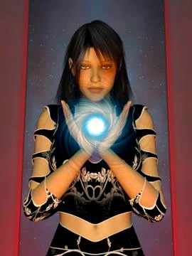 Black witch. Stock Photos