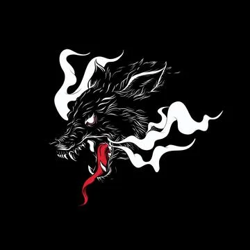 Black wolf alpha Stock Illustration