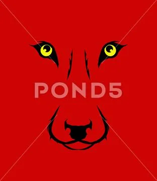 Black Wolf eyes Wolves poster logo design.: Royalty Free #171401886