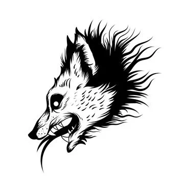 Black wolf Stock Illustration