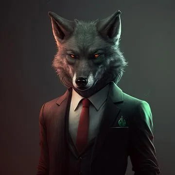 A black wolf Stock Illustration