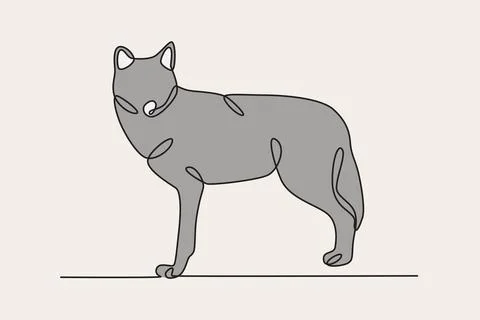 A black wolf Stock Illustration