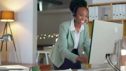 Black woman, call center and consulting ... | Stock Video | Pond5