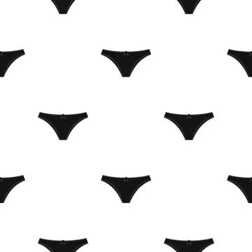 Black woman panties pattern seamless Stock Illustration