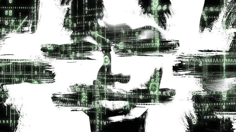 Black woman’s face with computer code. 動画素材 241597931