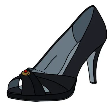 The black womans shoe Stock Illustration