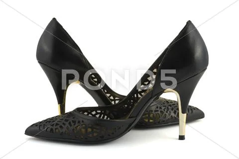 Black women shoes Stock Photos
