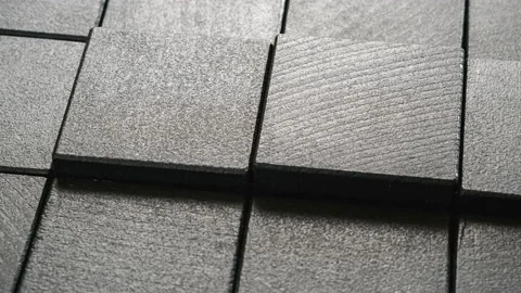 Black wooden cubes, random motion.  Abstract background. Stock Footage 87988755
