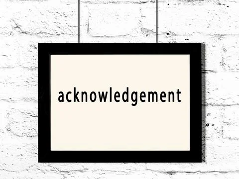 acknowledgement word