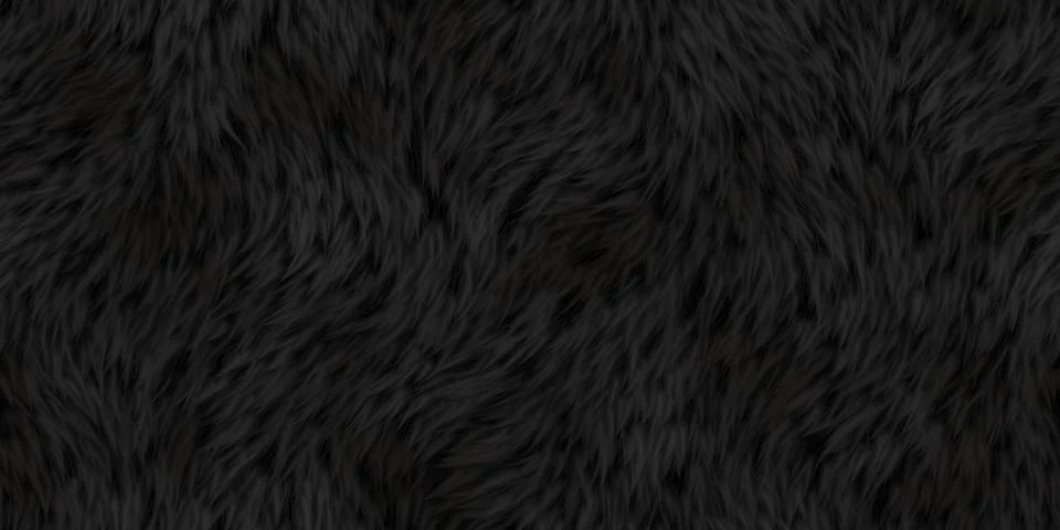Black wool texture. Fur background. Warm surface. Hairy pattern. Furry back.. Stock Illustration