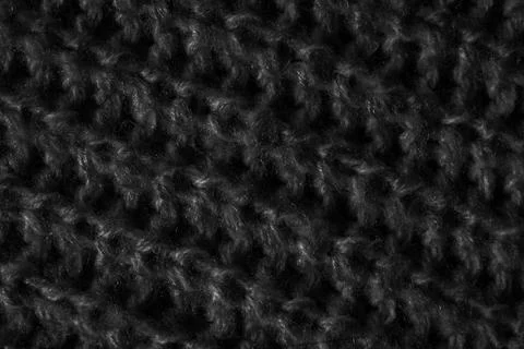 Black woolen material with an interesting pattern 写真素材