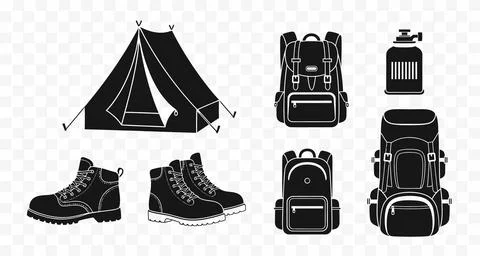 Black work boot silhouette on white checkered background with checkmark Stock Illustration