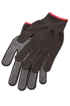 Black work gloves isolated on white background. Stock Photos