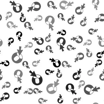 Black Worker icon isolated seamless pattern on white background. Business a.. Illustrazione stock